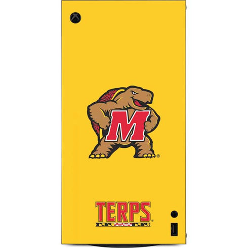 University of Maryland Terps Yellow XBox Series X Digital Edition Console Skin